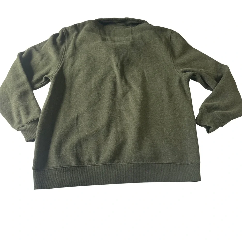 Arrow USA 1851 Mens Large Olive Green Heather Quarter Zip Pullover Sweatshirt